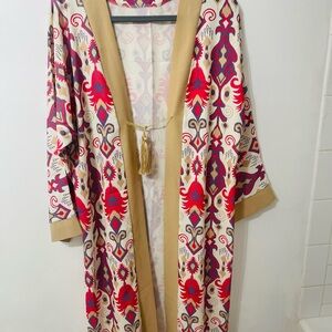 Elegant Multicolor Kimono Robe